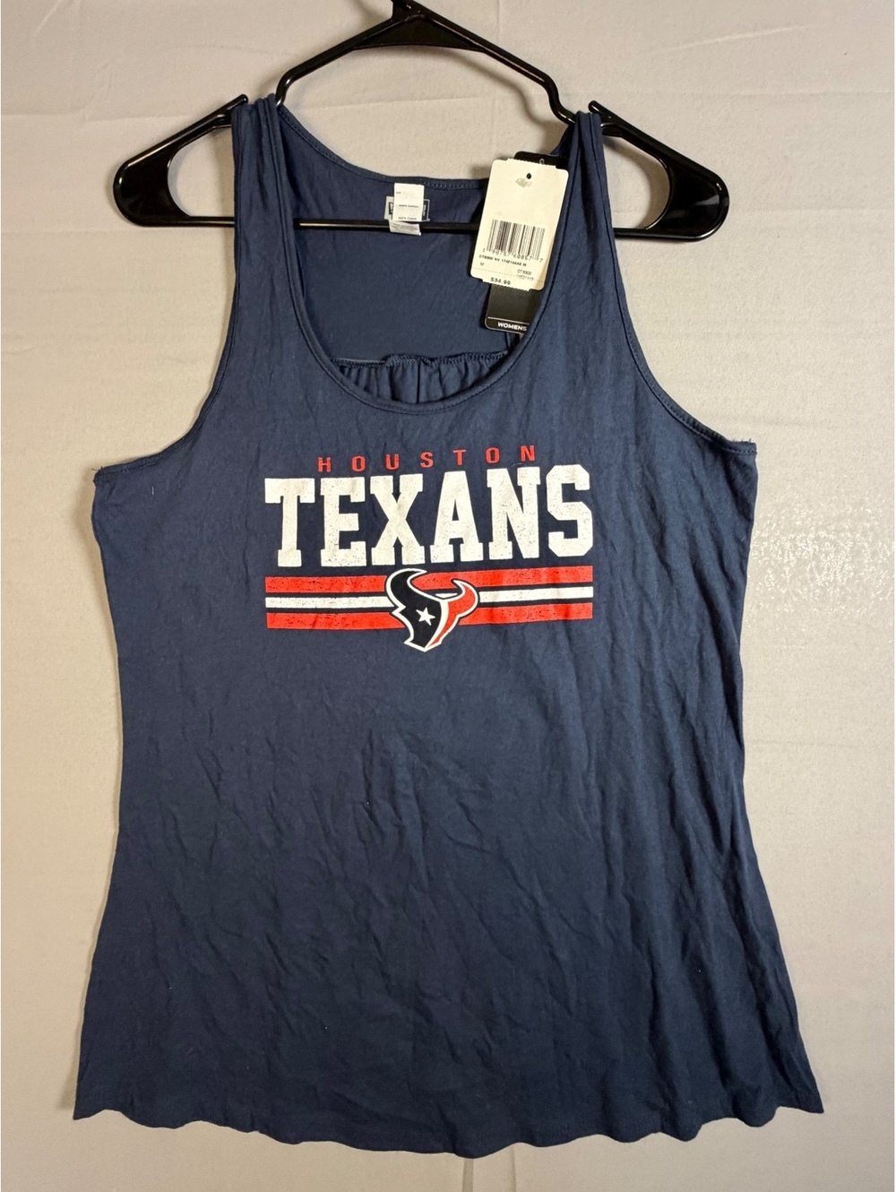 New Houston Texans Women's Medium Navy Blue Cotton Tank Top NFL Licensed